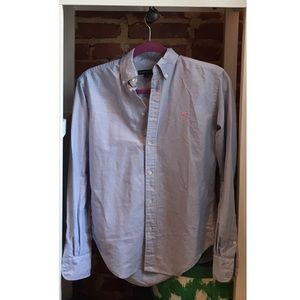 Ralph Lauren Blue Button Down with Pink Emblem